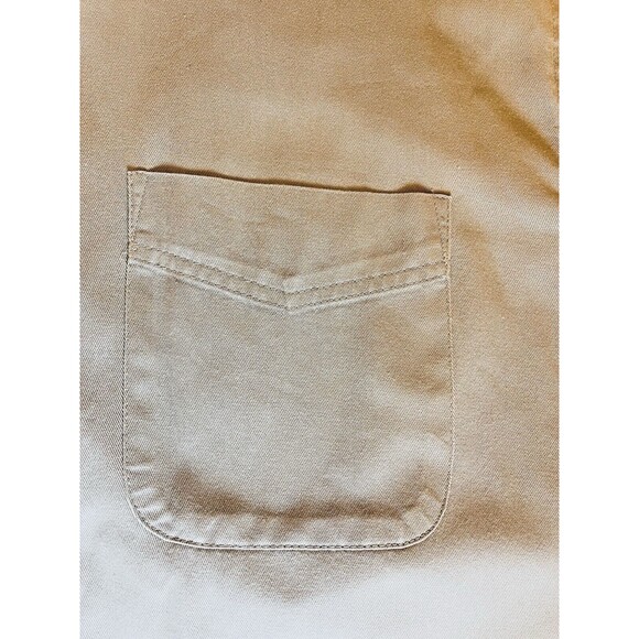 Blue‎ Generation Men's Size XL Tan Button Up Long Sleeve Front Pocket - Picture 7 of 8
